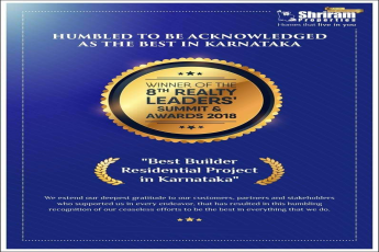 Shriram Properties awarded Best Builder - Residential Project 2018